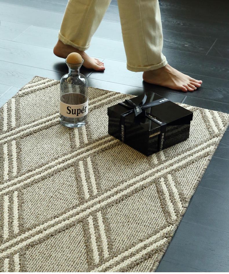 Nordic Style Luxury Entrance Mat - High-End, Non-Slip, Wear-Resistant Dust and Sand Scraper for Hallway and Living Room.