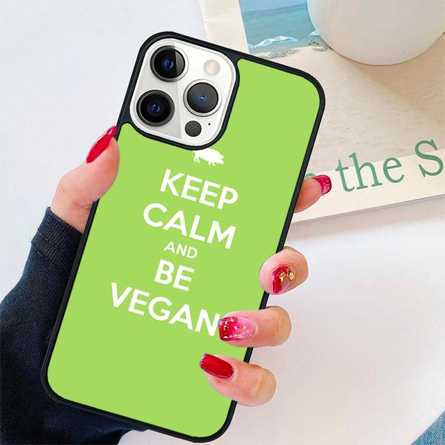 

Vegetarian GO VEGAN LOVE VEGGIE Cover For iPhone 17 Air 15 16 14 13 12 Pro Max 11 Pro Max Plus Phone Case Coque iPhone 11pro max