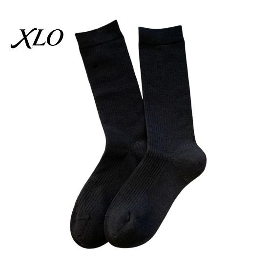 Non Slip Fitness Socks Women Crew Socks, Ribbed Knit for Autumn Winter, Minimalist Solid Color Soft Breathable Stretchy Casual Hosiery Daily