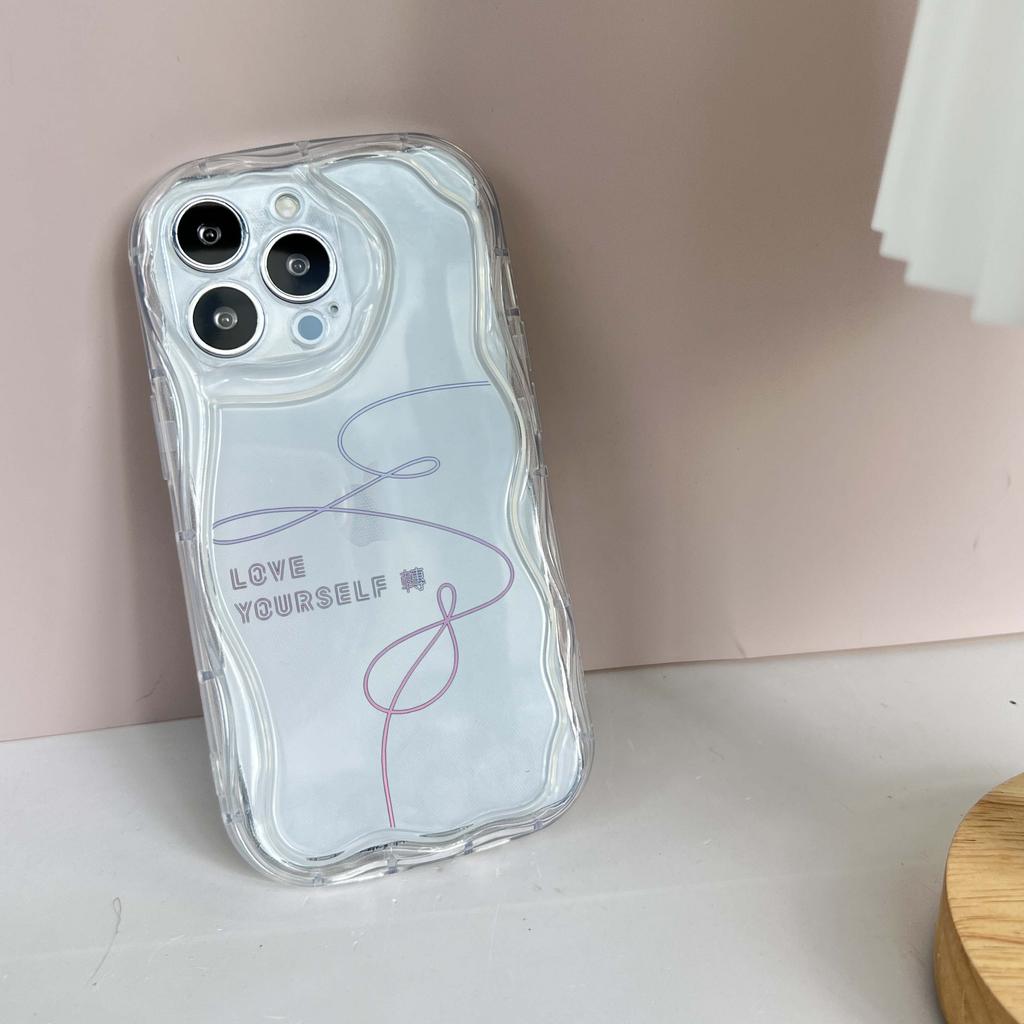 Husă pentru telefon N17 Lovely Line art ondulată pentru iPhone 15 14 13 Pro Max Samsung S24 S23 Ultra A54 A14 A12 Xiaomi Redmi 13C Huawei Honor Husă din spate moale