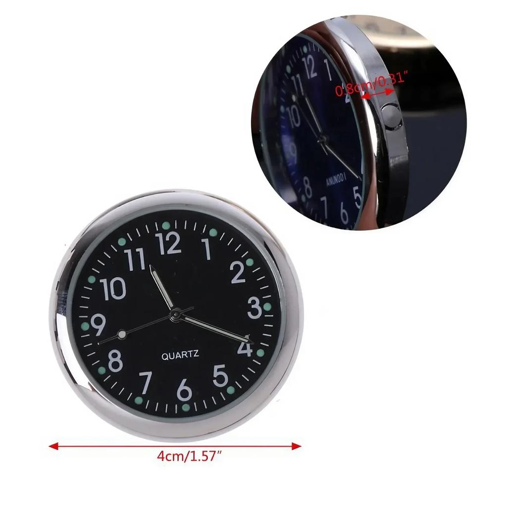 Universal Round Car Clock Stick On LED Dashboard Watch Decoration for SUV and Vehicle Interior Accessories