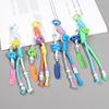 Korean High-End Bag Charms: Personalized Acrylic Letter Beads & Colorful Woven Lanyard