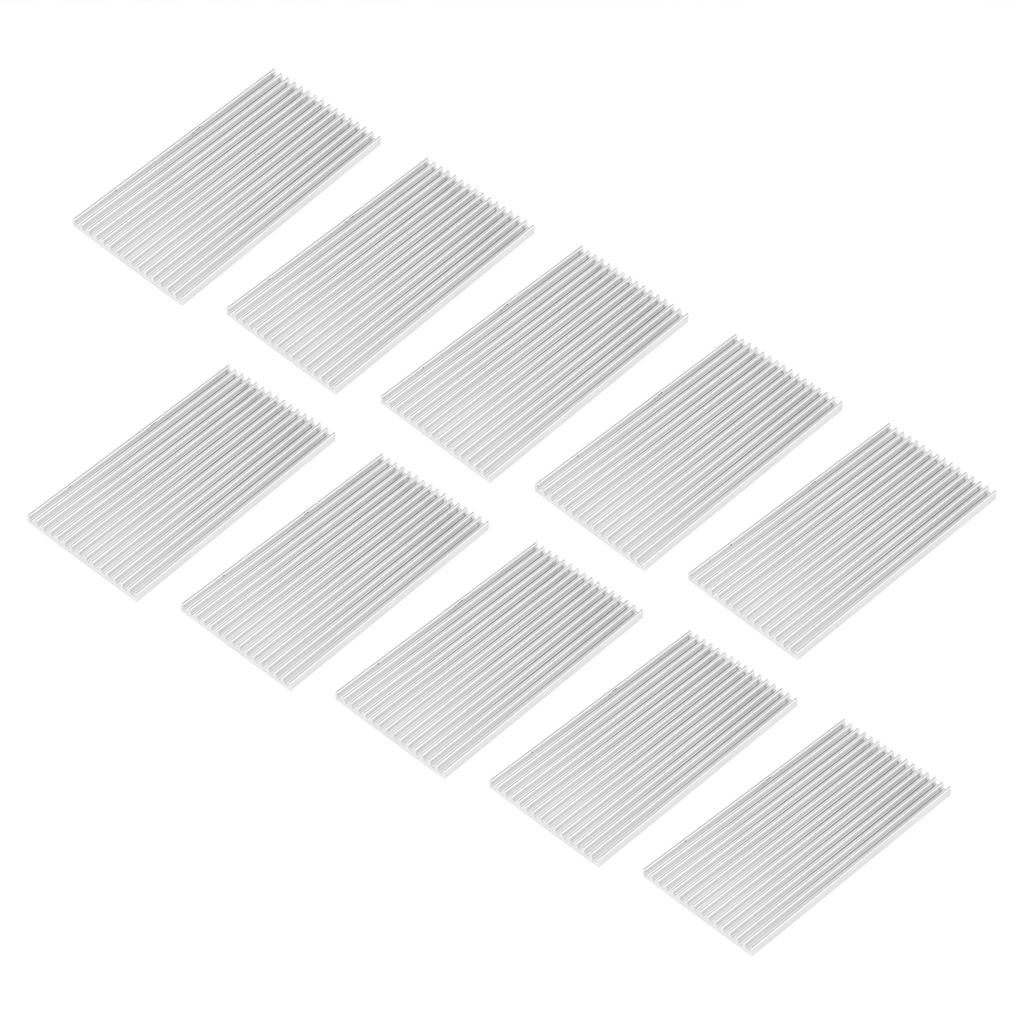 10Pcs Aluminum Heat Sink Heat Dissipation Cooling Sheet for Routers CPU Q50 X 4 X 100