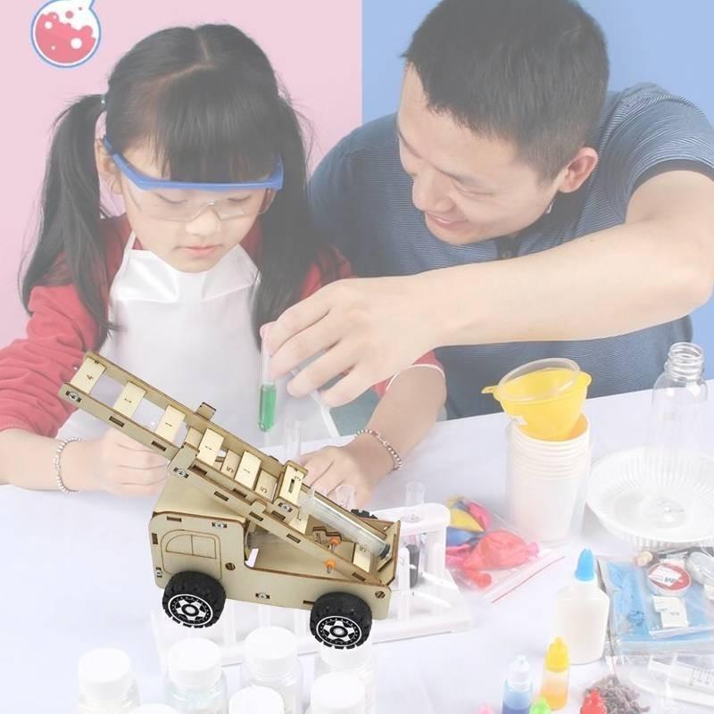 Large Children's Science Experiment Diy Elevator Cloud Fire Truck Primary School Physics Small Production Material Package Steam Science Education Kit