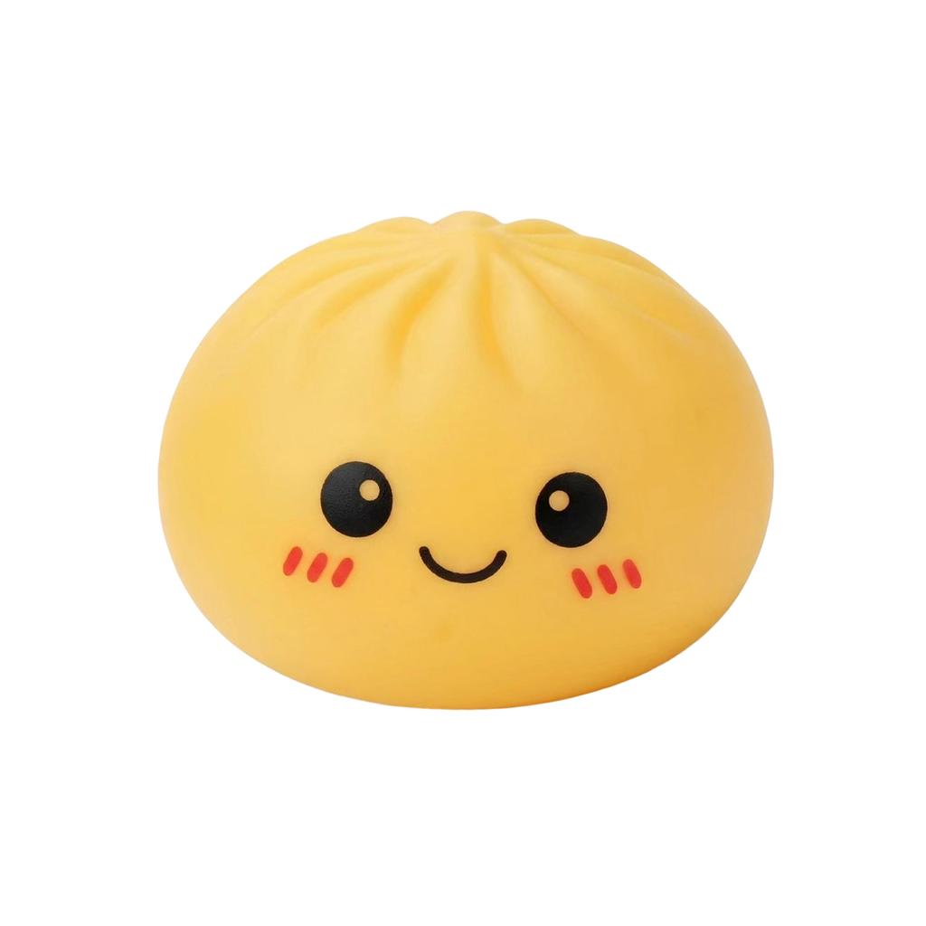 Creative Bun Shaped Squeeze Toy Stress Relief Novelty Squishy Toy for Office Home Desk Decor and Hand Exercise Use