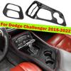Carbon Fiber Black Accessory For Dodge Challenger 2015-2022 Center Console Gear Shift Panel Interior Decorative Cover Trim