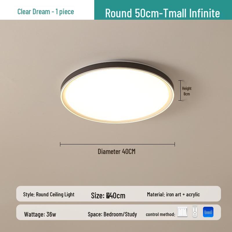 Modern Minimalist Full Spectrum Eye-Protection Ceiling Light for Bedroom and Study (2025 Model)