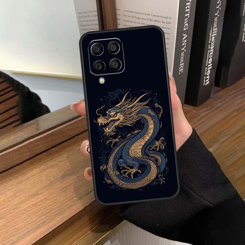 Chinese Style Crane Dragon Case For Samsung Galaxy M13 M53 M51 M31 M11 M14 M34 M54 M12 M32 M52 M16 M36 M56 M15 M35 M55