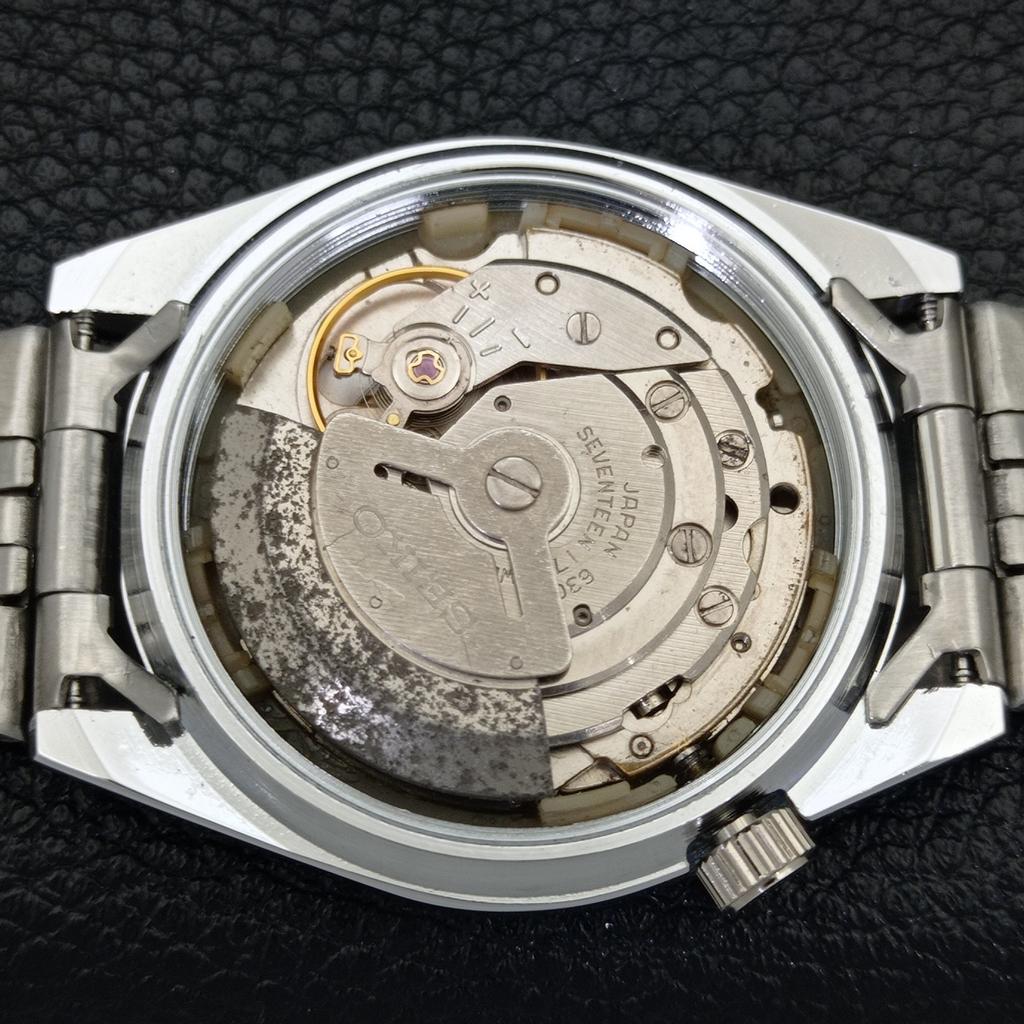 MENS VINTAGE SEIKO 5 AUTOMATIC REFURBISHED JAPAN BLACK DIAL WATCH A440436-9 Sk-a440436-1