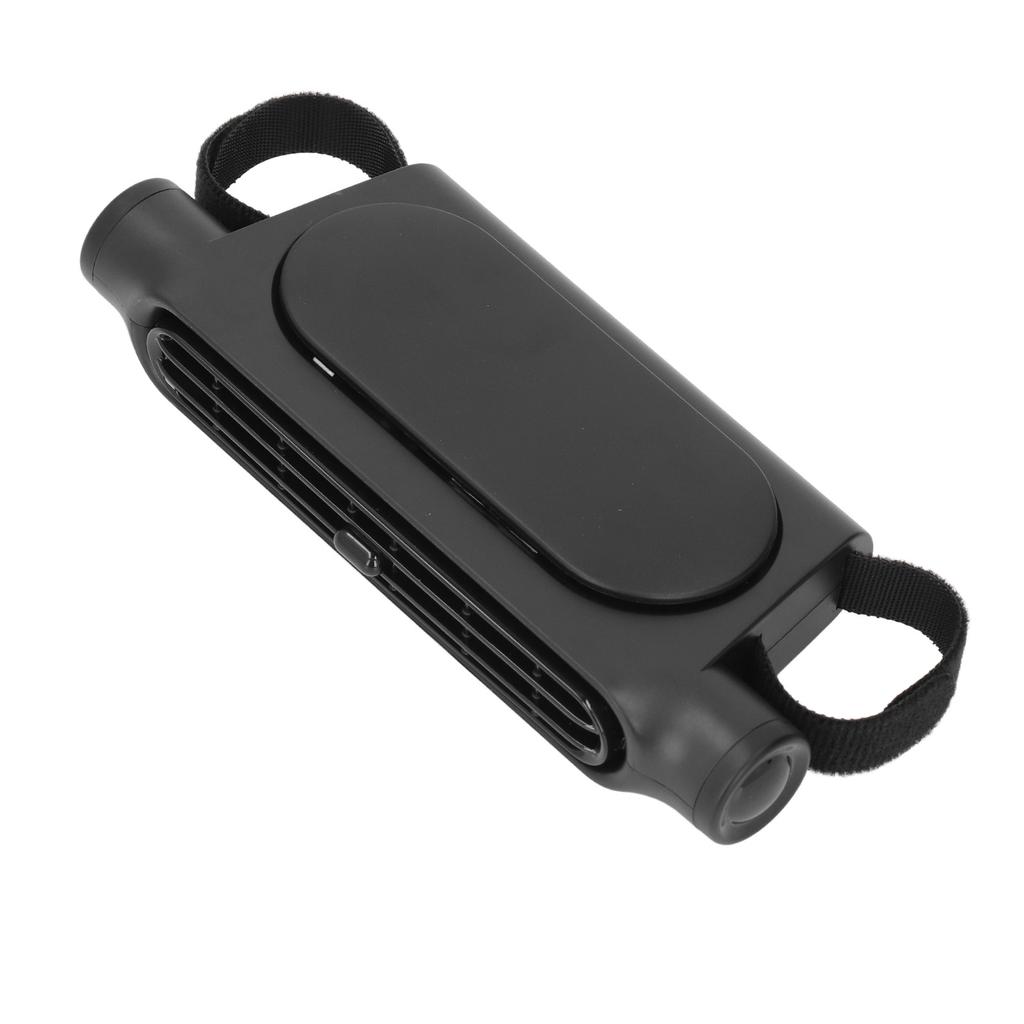 Car Seat Cooling Fan USB Plug in Leafless Space Saving 3 Wind Speeds Portable Backseat Car Fan for Vehicle Van Black