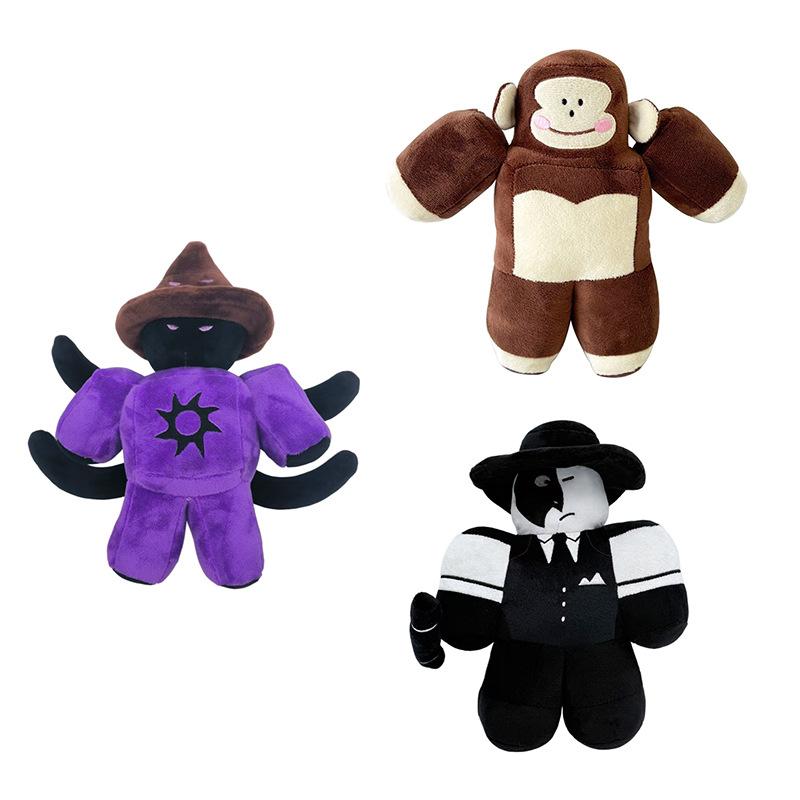 Süße Roblox-Stil Plüschtiere - Gorilla Affe Dunkler Zauberer Two-Face Anzugmann Stofftiere Weiche Plüschtiere für Spielefans Rucksack Dekoration Geburtstag