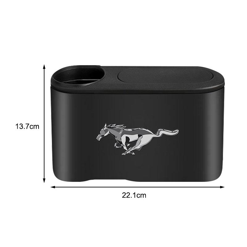 new Hanging Car Trash Can Auto Emblem Garbage Box Accessories For Ford Focus 2 3 mk3 Fiesta Ranger Mondeo Mustang Transit Fusion Kuga
