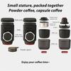 Capsule Powder Compatible Hand Press Coffee Machine Portable Italian Espresso Maker Small Household Travel Outdoor