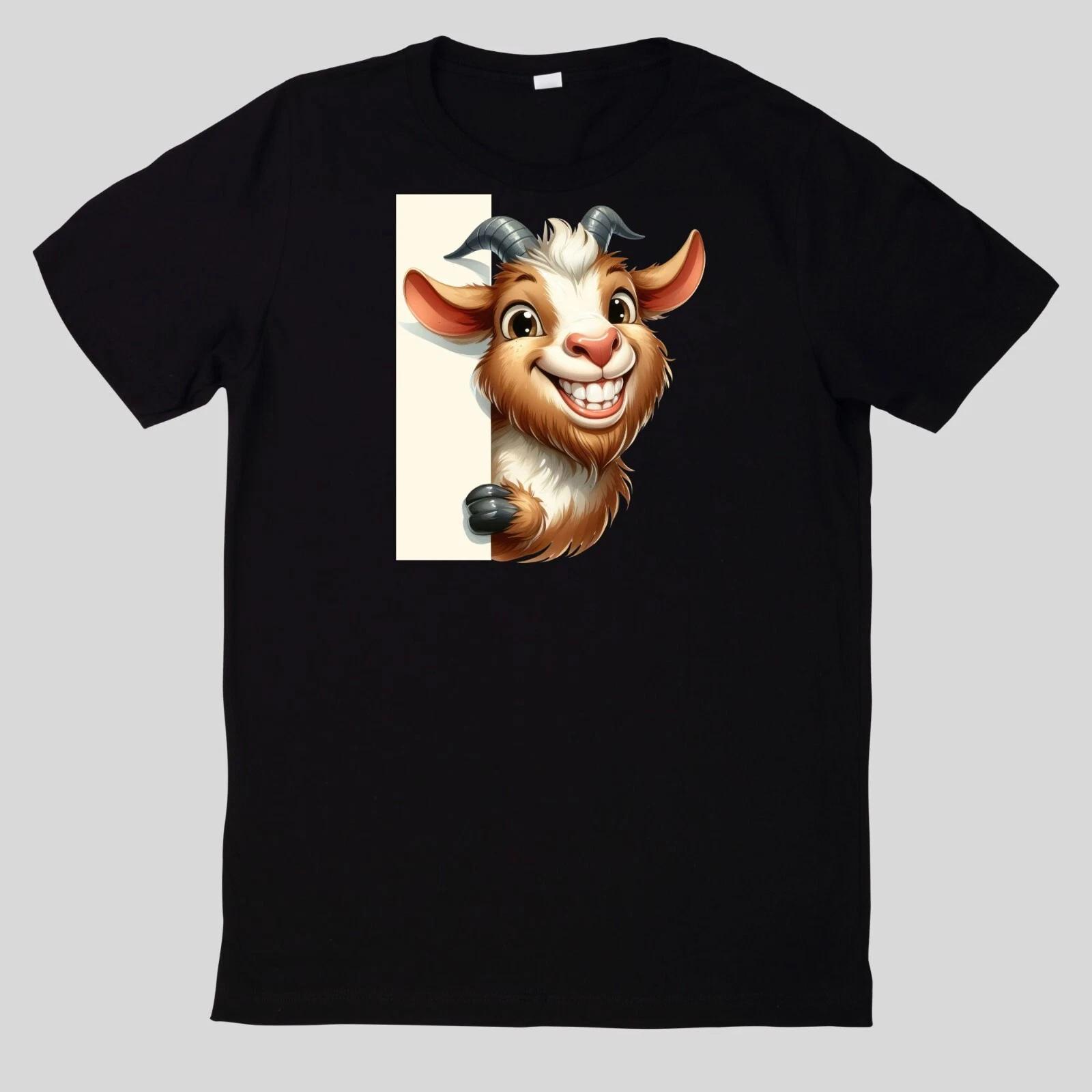 T-Shirt Lustige Tiere, die um die Ecke spähen Lustig Cartoon XL