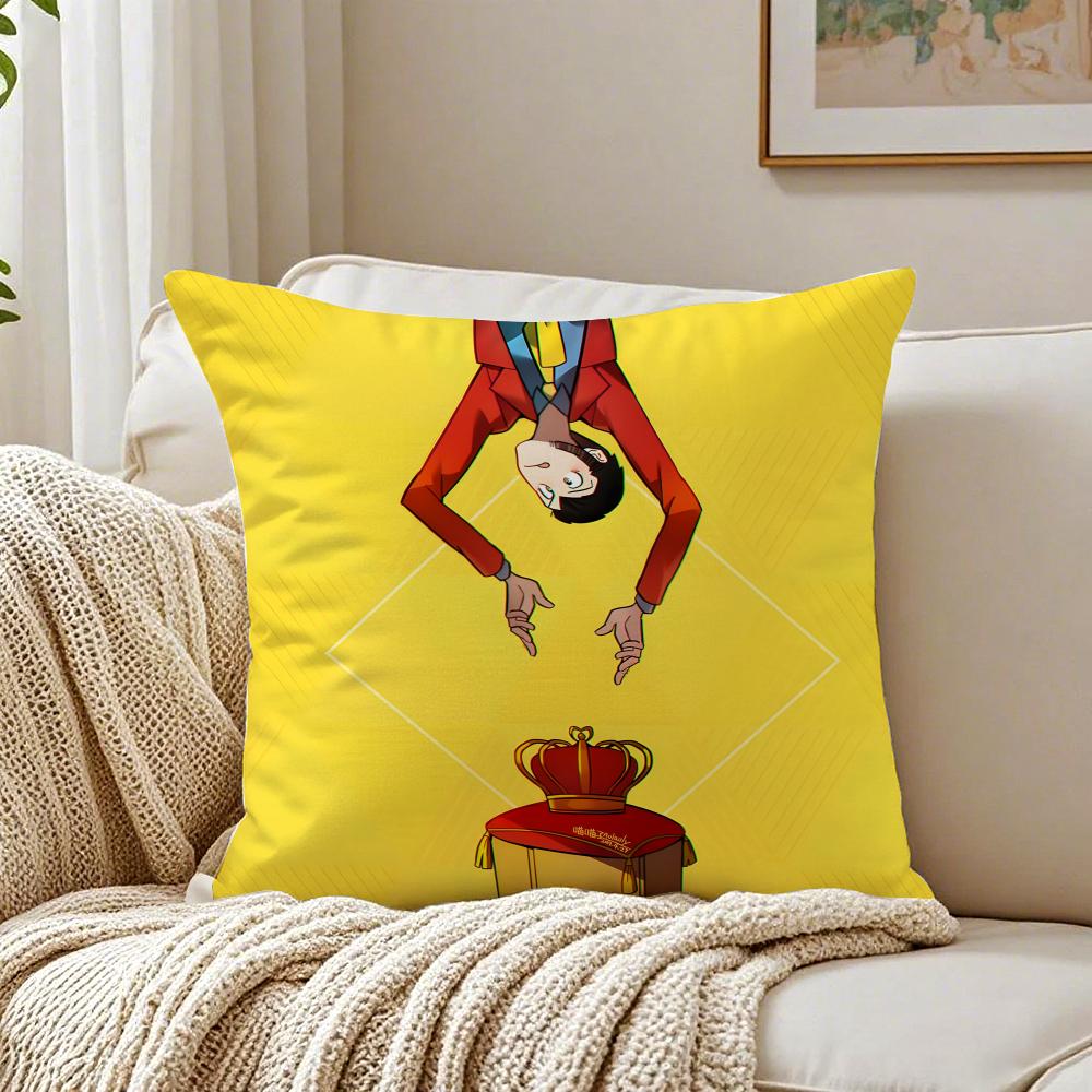 Lupin the Third Anime Cushion Cover Pillowcase Antidustmite Living Room Sofa Decor Cushion Room