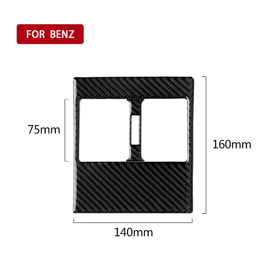 For Mercedes W204 07-13 C Class Car Interior Moulding Carbon Fiber Rear Air Condition Vent Cover Trim Air Outlet Decor