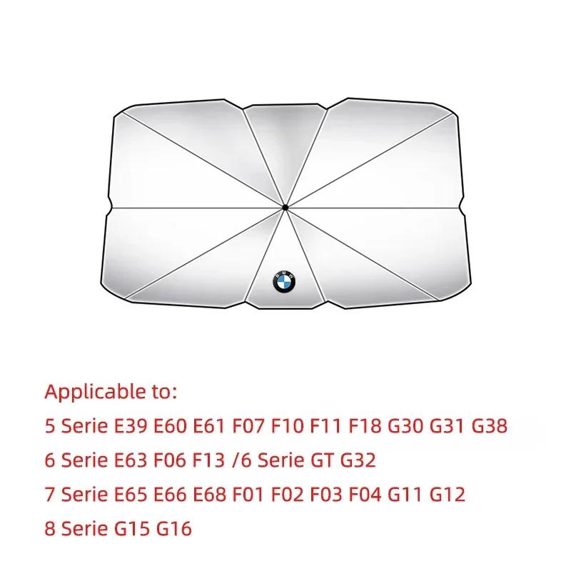 BAGW4 2026 Car Sticker Car UV Sunshade Umbrella Cover Foldable Heat Insulation Sun Blind For BMW Series G30 G32 F10 F20 F40 G20 G05 X1