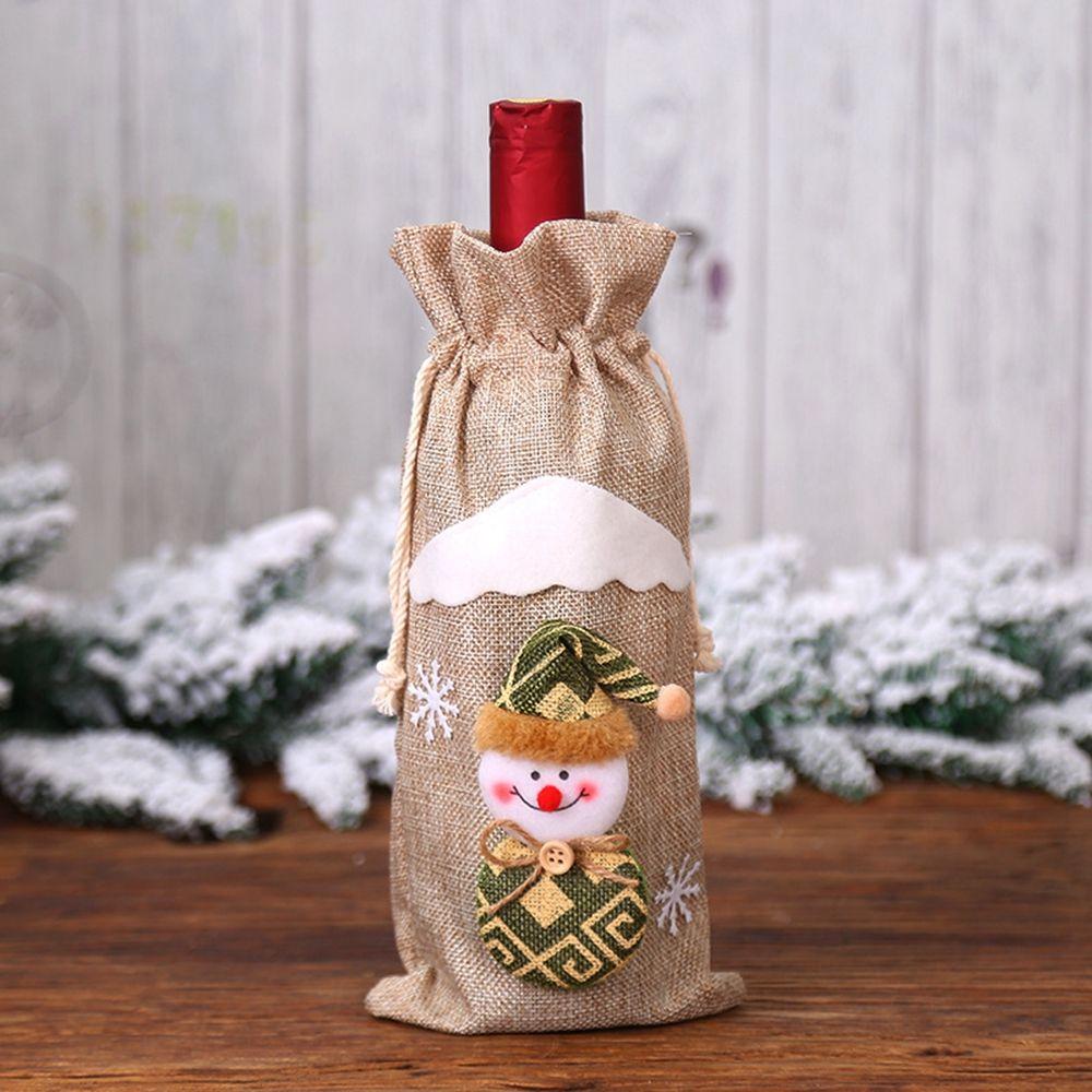 Style Button Coat Style Christmas Decor Christmas Table Ornaments Home Decor Wine Bottle Cover