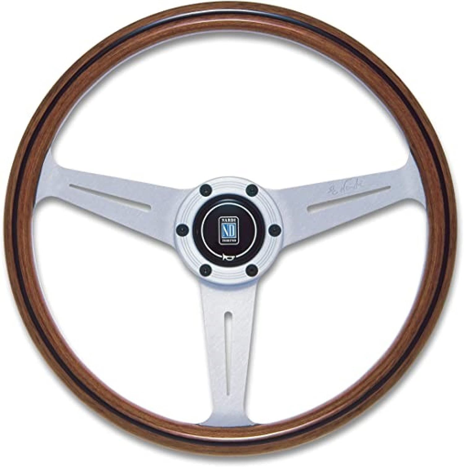 

[CLASSIC] NARDI Classic VITE 36 Wood & Silver Spoke 360mm Steering Wheel N162