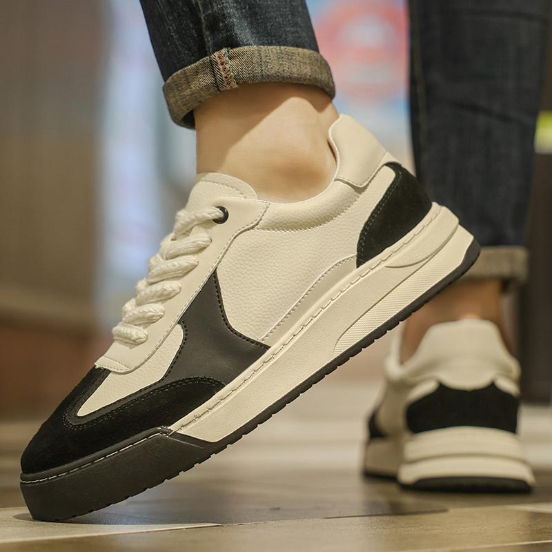 Fashion Four season men's board shoes rendy and versatile minimalist style Outdoor street Quality Daily Youth Casual Leather Shoes Hot