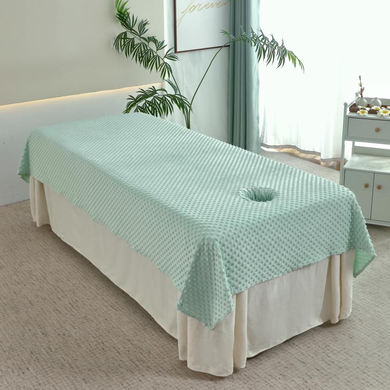 Luxury Warm Soft Velvet Bean Bed Sheet For Beauty Salon Bed Covers Cosmetic Massage Spa Bed Table Cover With / Without Hole