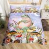 Frog Duvet Cover Set,Cartoon Frog Bedding Set Full Size King Size, Cute Frog Comforter Cover Set Quilt Cover For Teen Boys Girls