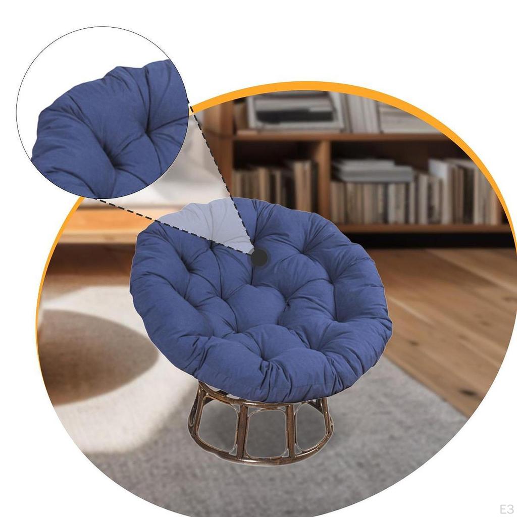 Circular Chair Cushion for Floor Use, Pet-Friendly Pad Hanging Basket Chairs, Seat