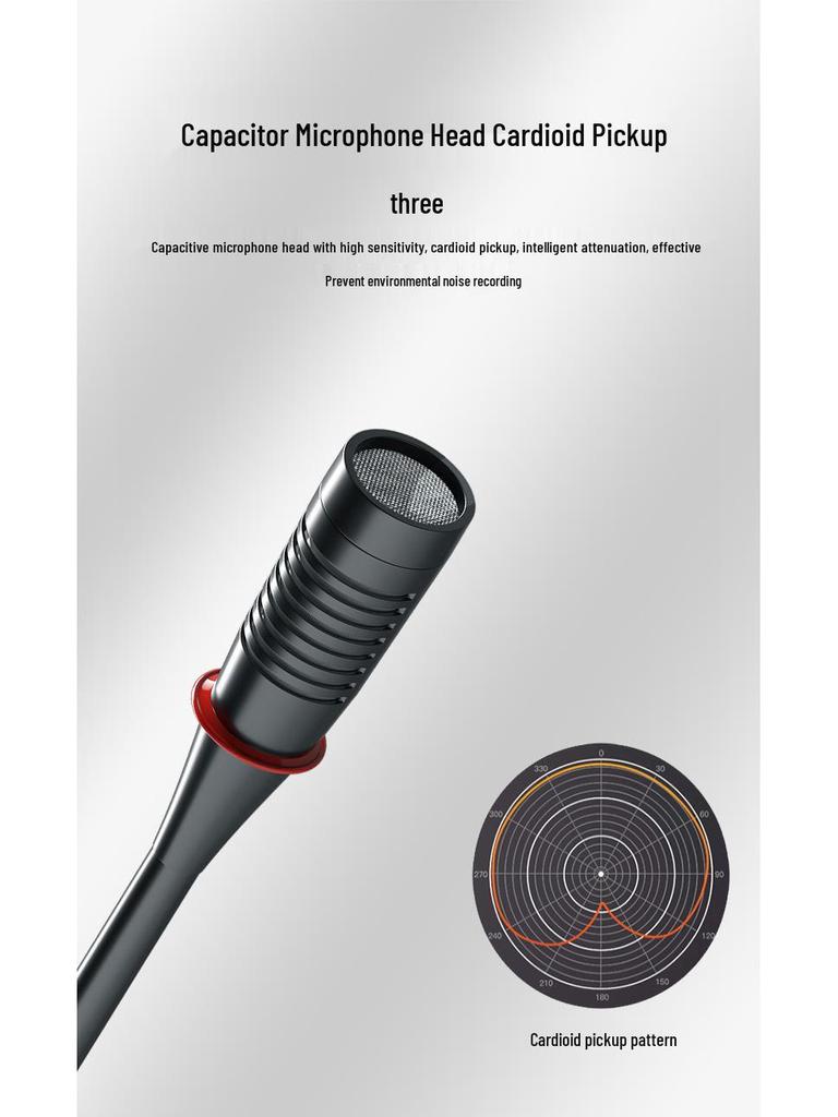 HuiDu U-9008 Pro Wireless FM Microphone for Meetings & Performances: Gooseneck Square Tube Design, Perfect for KTV