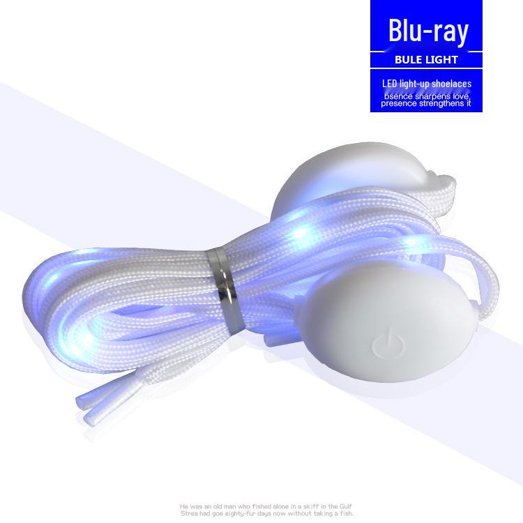 Eighth-Gen LED Light-Up Nylon Shoelaces with Seven-Color Beads for Outdoor Night Running & Cycling