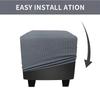 Square Ottoman Cover Polar Fleece Elastic Footstool Slipcover Furniture Protector For Home Pouf