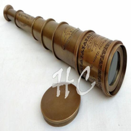 

VICTORIAN MARINE TELESCOPE MARITIME BRASS ANTIQUE VINTAGE 20 SPYGLASS working M аэро
