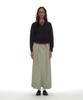 PARTIMENTO WOMEN Inverted Drawstring Maxi Skirt_Stone