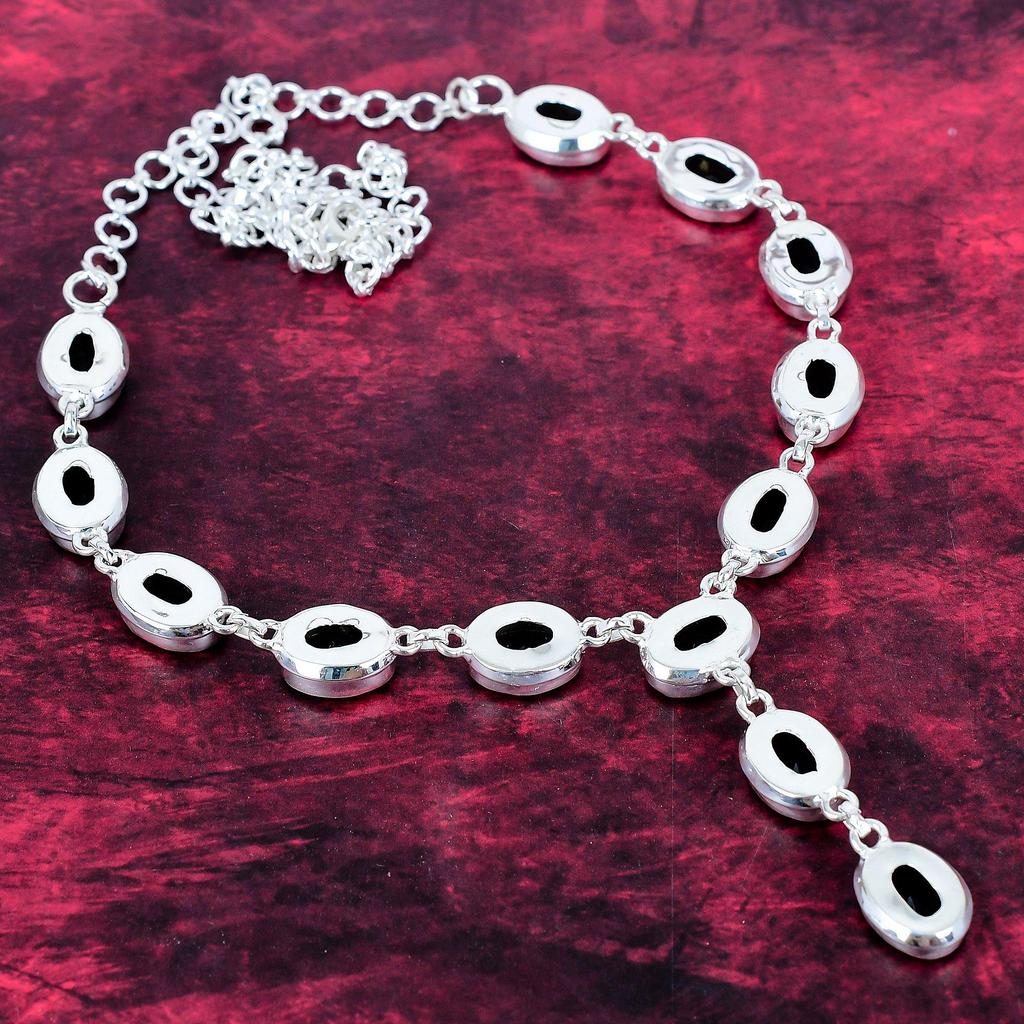 Amethyst Necklace, Handmade Gemstone 925 Solid Sterling Silver Necklace Antique Jewelry, Adjustable Chain Necklace, Engagement Gift