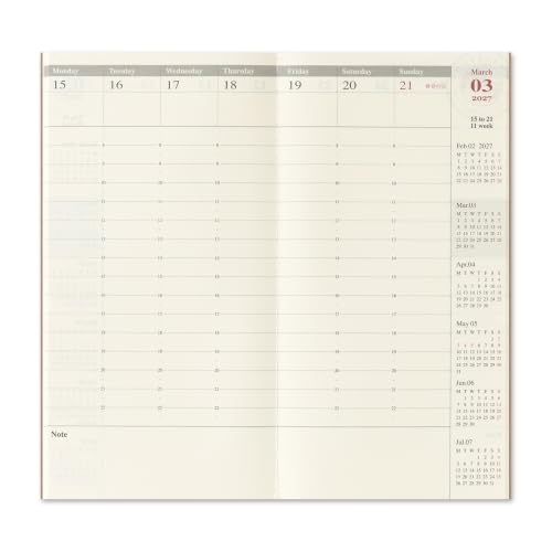 Traveler's Notebook Refill 2027 A5 Slim Vertical 14496006 (Starting In January 2027)
