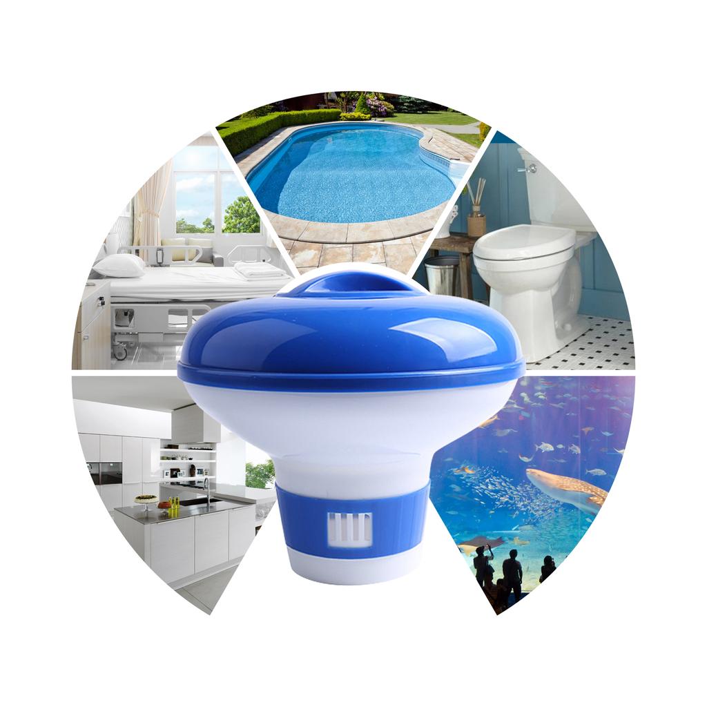 Floating Pool Chemical Dispenser, Automatic Effervescent Tablet Floater for Swimming Pools, Easy-Use Floating Chlorine Dispenser