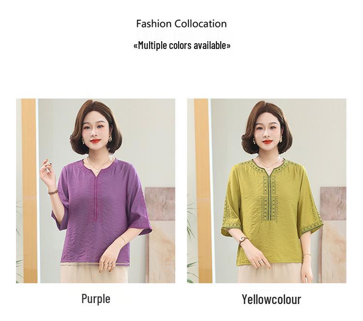 Summer Short-Sleeve Suit for Middle-Aged & Elderly Women - Mother's Day T-Shirt
