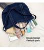 2026 Women's Versatile Denim Tote - Large Capacity, Artistic Crossbody & Shoulder Bag for Fashionable Commutes & Shopping