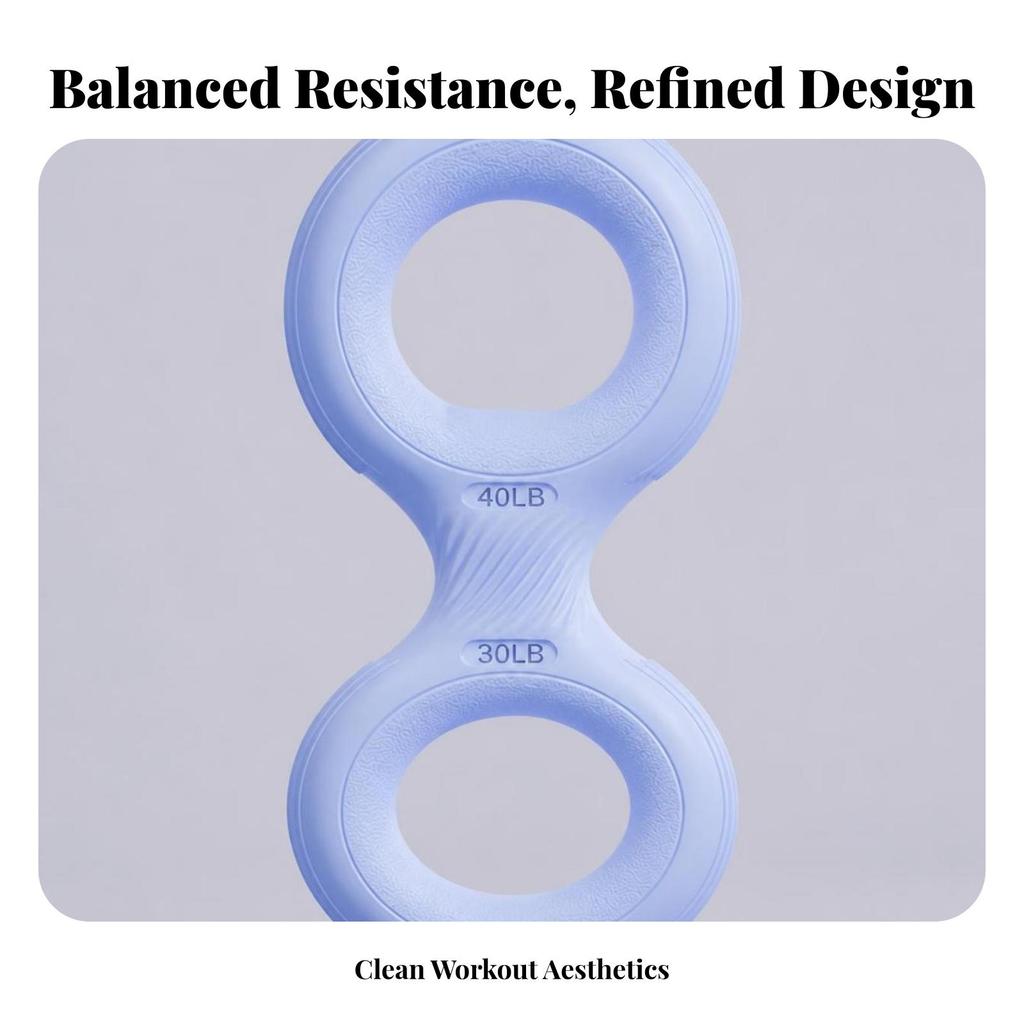 Silicone Hand Exerciser Flexible Figure-Eight Grip Loop Lightweight for Travel