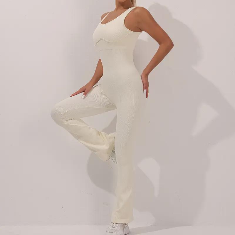 Costum de yoga INS fără cusături - Set de 5 piese în culori solide pentru femei: Pantaloni eleganți, pregătiți pentru fitness, cu susținere pentru abdomen și șold