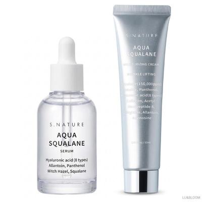 Aqua Squalane Best Set (Serum 50ml + Feuchtigkeitscreme 60ml) (+Gratisgeschenk)