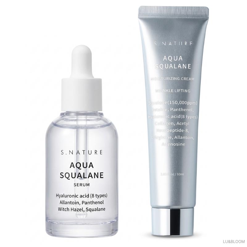 S.NATURE Aqua Squalane Best Set (Serum 50ml +Moisture Cream 60ml) (+Free gift)