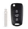Dandkey S Remote Car Key Shell 3Btn Flip Folding Key Shell For Hyundai I20 I30 Ix35 I35 Accent Kia Picanto Sportage K5 Case