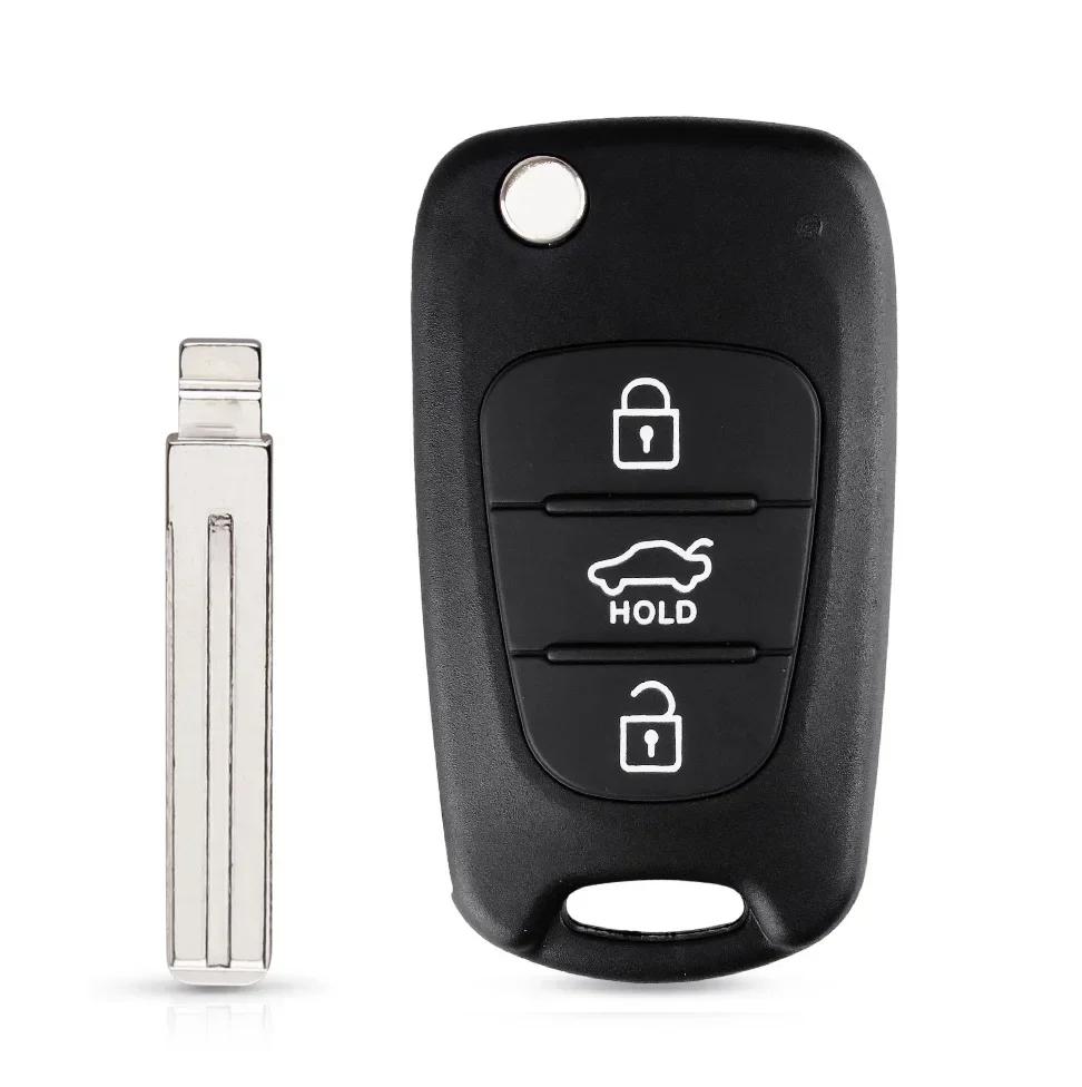 Dandkey S Remote Car Key Shell 3Btn Flip Folding Key Shell For Hyundai I20 I30 Ix35 I35 Accent Kia Picanto Sportage K5 Case