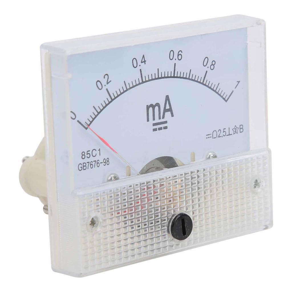 85C1 DC 0 1MA Pointer DC Ammeter Current Measuring Meter Pointer DC Ammeter
