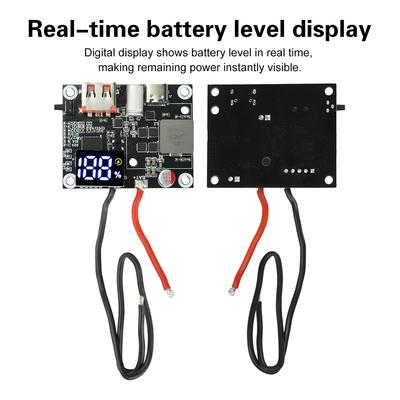 65W Dual Port Charger Module Type-C+USB-A 3-6S Battery Compatible Digital Tube Power Display For Power Bank DIY