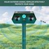 2024 Ultrasonic Animal Repellent, 1-Pack Solar Outdoor Deer Repeller with Motion Sensor, Deters Cats, Squirrels, Rabbits