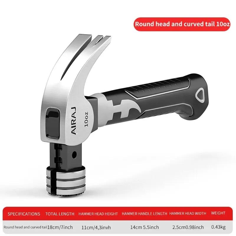 

Мини-молоток-гвоздодер Oudisi с магнитным держателем гвоздей — прочный, нескользящий, ударопрочный, идеально подходит для плотницких работ, поделок и многого другого