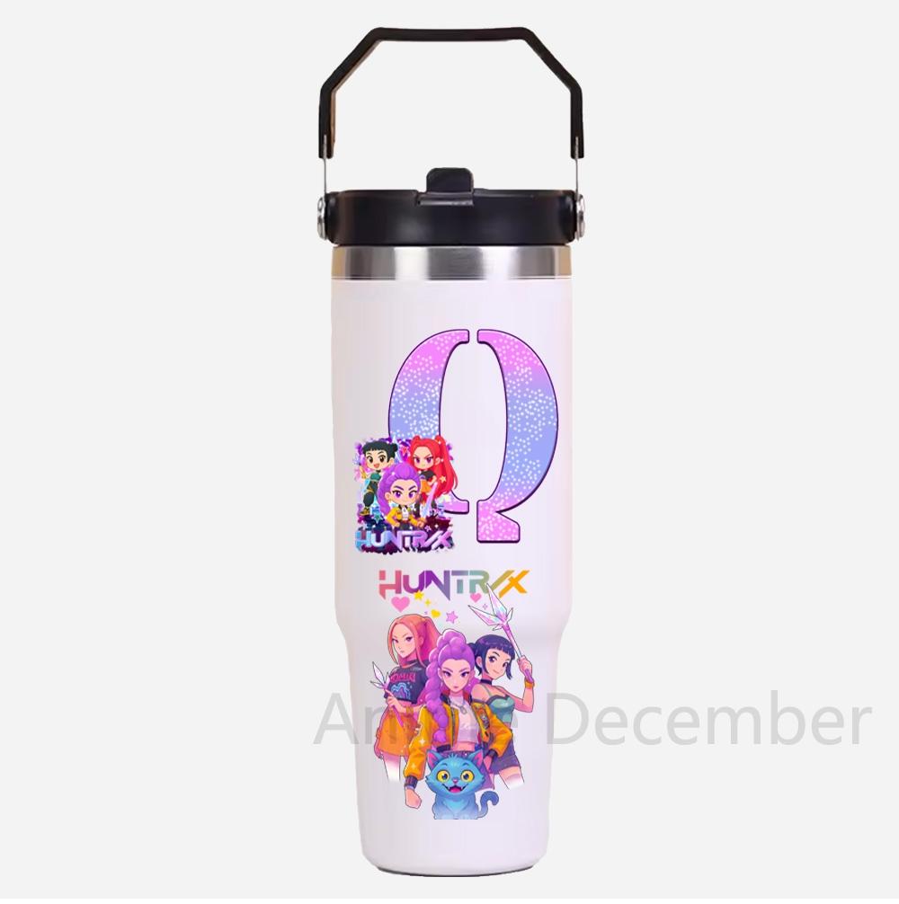 30Oz Anime K-Pop Stainless Steel Vacuum Cup Hot Cold 6-12 Hours Retention Eco Friendly Bpa Free Largeautomotive Holder Flask Kid Gift