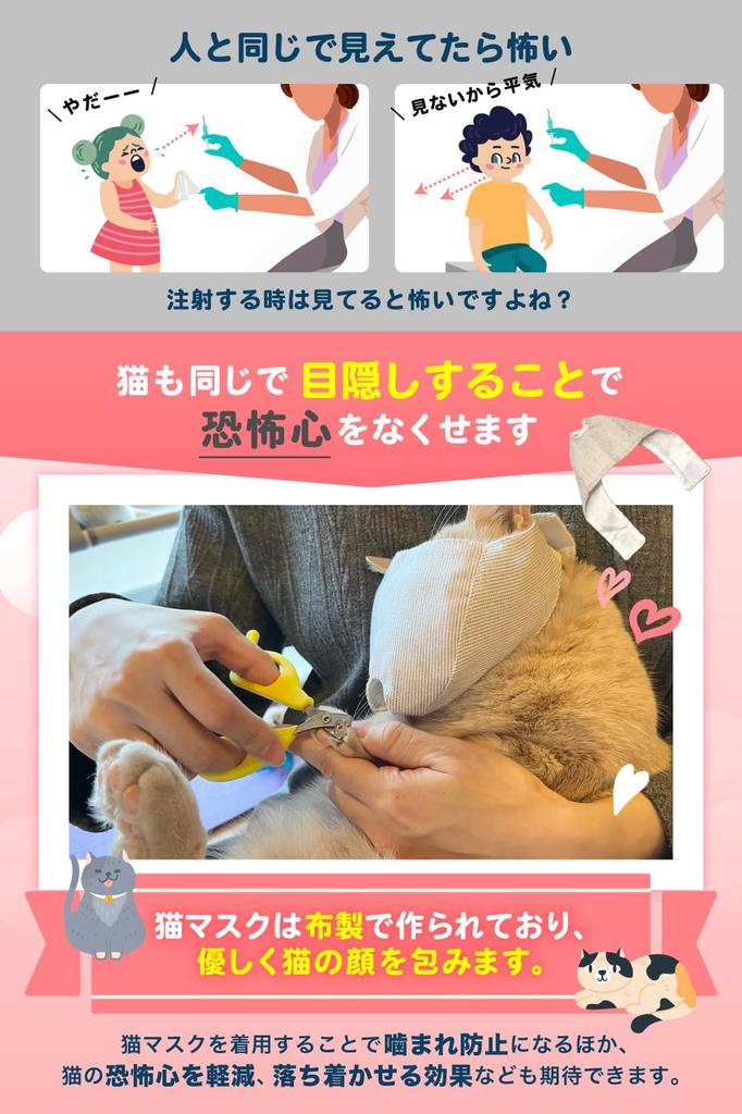 Cat Nail Clipper Mask Care for your beloved cat at reduce prevent clean and keep your cat calm with a gracibo [Veterinarian-Approved] home, stress,