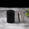 1PCS 30ml Stainless Steel Outdoor Travel Camping Cup Drinking Mug Beer Tea Coffee Bag Travel Set